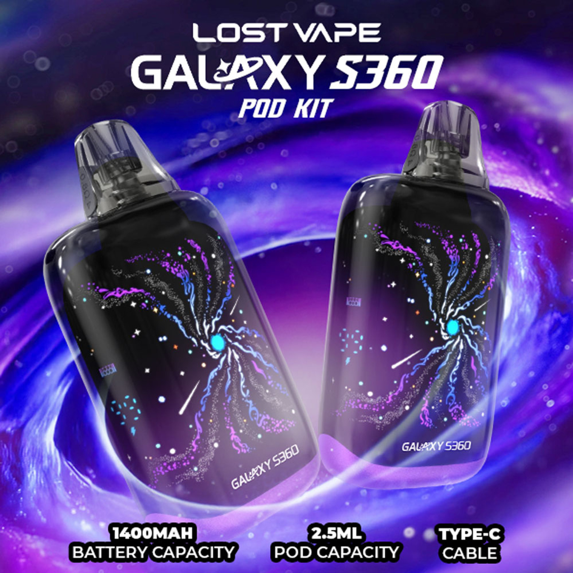 پاد گلکسی اس 360 کمپانی لاست ویپ | LOST VAPE Galexy S360 POD KIT